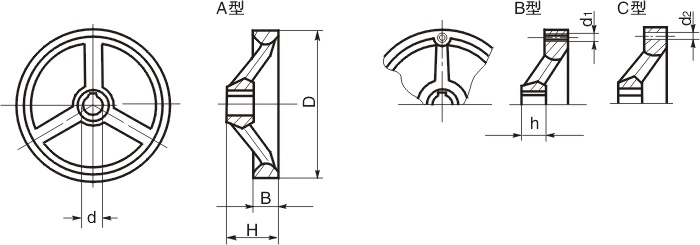 三輻手輪HY8313.3結構圖